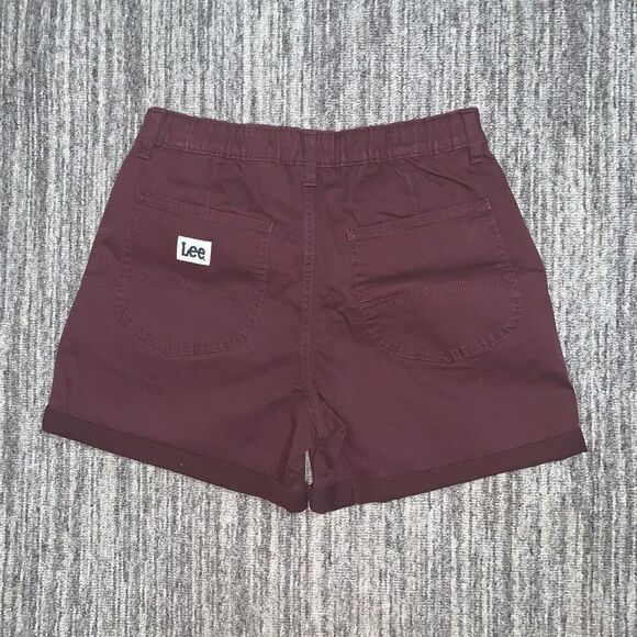 Lee Womens Size 4 Relaxed Fit Denim Jean Shorts Burgundy Flat Front NWT - Picture 11 of 11